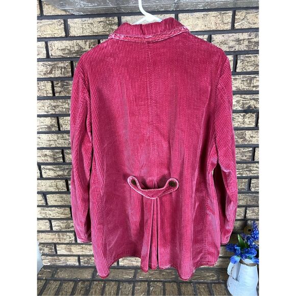 Red ribbed j.jill‎ coat - Picture 4 of 5